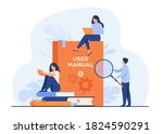 tiny people with guide... | Shutterstock .eps vector #1824590291