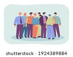 group of office employees... | Shutterstock .eps vector #1924389884