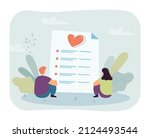 tiny couple looking at marriage ... | Shutterstock .eps vector #2124493544