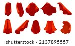 superhero red cape in different ... | Shutterstock .eps vector #2137895557