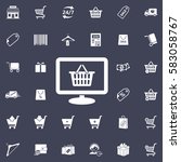 on line shopping icon. | Shutterstock .eps vector #583058767