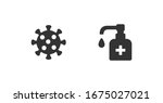 antiseptic vector icon set.... | Shutterstock .eps vector #1675027021