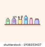 bathroom accessories vector... | Shutterstock .eps vector #1938353437
