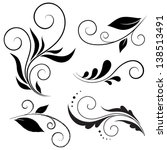 calligraphic design elements | Shutterstock .eps vector #138513491