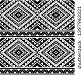 peru ikat tribal pattern vector ... | Shutterstock .eps vector #1397963321