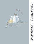  white and blue pumpkin.... | Shutterstock .eps vector #1820259467
