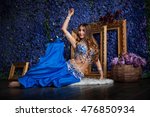 Belly Dancer In A Blue Dress