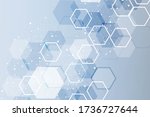hexagonal abstract background.... | Shutterstock . vector #1736727644