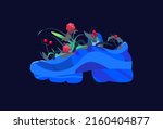 sneaker in which the berries... | Shutterstock .eps vector #2160404877