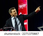 Small photo of National Harbor, MD US - Mar 4, 2023: James O'Keefe, Guerrilla Journalist, at the 2023 Conservative Political Action Conference (CPAC). Credit: Ron Sachs - CNP