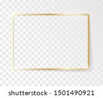 golden frame with a shiny glow. ... | Shutterstock .eps vector #1501490921