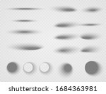 vector shadows isolated. set of ... | Shutterstock .eps vector #1684363981