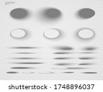 vector shadows isolated. set of ... | Shutterstock .eps vector #1748896037