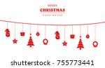 vintage card with christmas... | Shutterstock .eps vector #755773441