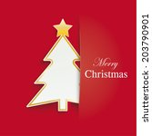 golden christmas tree on the... | Shutterstock .eps vector #203790901