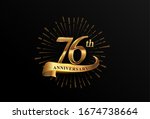 76th anniversary logotype with... | Shutterstock .eps vector #1674738664