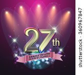 27th anniversary  party poster  ... | Shutterstock .eps vector #360967847