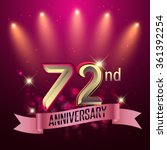 72nd anniversary  party poster  ... | Shutterstock .eps vector #361392254