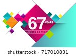 67th years anniversary logo ... | Shutterstock .eps vector #717010831
