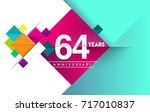 64th years anniversary logo ... | Shutterstock .eps vector #717010837
