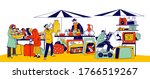 characters visiting flea market ... | Shutterstock .eps vector #1766519267