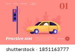 city traffic  man driving car... | Shutterstock .eps vector #1851163777