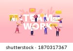 team work concept.... | Shutterstock .eps vector #1870317367