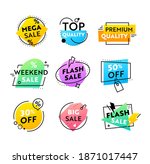 set of colorful labels or icons ... | Shutterstock .eps vector #1871017447