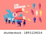 lead generation concept. tiny... | Shutterstock .eps vector #1891124014