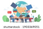 international negotiations ... | Shutterstock .eps vector #1903369051