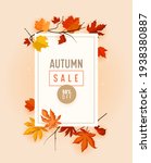 autumn sale promo banner with... | Shutterstock .eps vector #1938380887