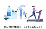 characters drink water to stay... | Shutterstock .eps vector #1956121384