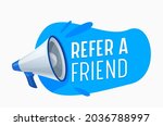 refer a friend banner with... | Shutterstock .eps vector #2036788997
