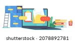 electronic files organization ... | Shutterstock .eps vector #2078892781