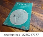 Small photo of KUPANG, INDONESIA - FEBRUARY 23th, 2023 - Prisma magazine April 4th, 1984 edition with the cover tittle "Islam : "Looking for a Political Model"