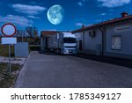 delivery of goods at night ... | Shutterstock . vector #1785349127