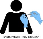 covid 19 pandemic. vaccination... | Shutterstock .eps vector #2071302854