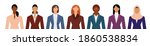 crowd of diverse business woman ... | Shutterstock .eps vector #1860538834
