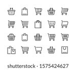 set of shopping cart icons.... | Shutterstock .eps vector #1575424627