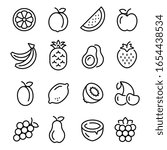 fruits icons set. collection of ... | Shutterstock .eps vector #1654438534