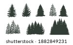 set of trees isolated on white. ... | Shutterstock .eps vector #1882849231
