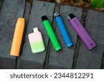 Small photo of London, UK. 8 August 2023: The Local Government Association, which represents councils in England and Wales, is calling for the Government to ban the sale and manufacture of single-use vapes by 2024.
