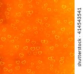 Grungy Hearts Texture On Orange ...