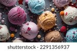 Various of ice cream flavor in...