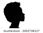 Close up profile silhouette...