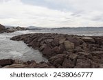 Unchained sea near french Riviera