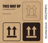 this way up vector packaging... | Shutterstock .eps vector #450199891