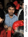 Small photo of LOS ANGELES - AUGUST 30TH: Boxer Manny Pacquiao is seen at LAX . August 30th 2010 in Los Angeles, California