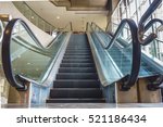 Empty Escalator Stairs In The...
