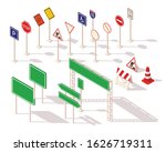set of different road signs... | Shutterstock .eps vector #1626719311